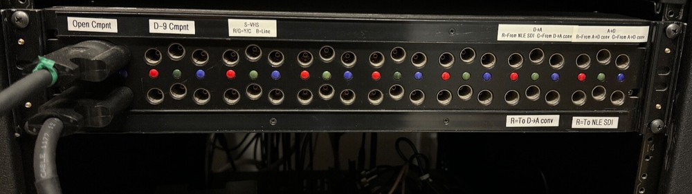 Analog Component Video patch bay