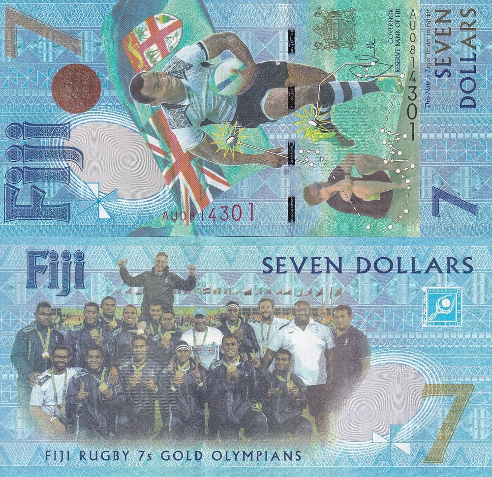 Fiji 7 Dollars 2016 ND 2017 Commemorative P 120 UNC
