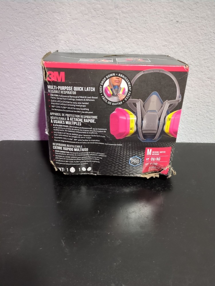 3M P100 Multi-Purpose Half Face Respirator Pro-Series Blue M 1 pc