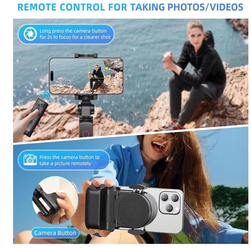 Bluetooth Remote Control Page Turner & Camera Shutter for iPhone iPad Android...