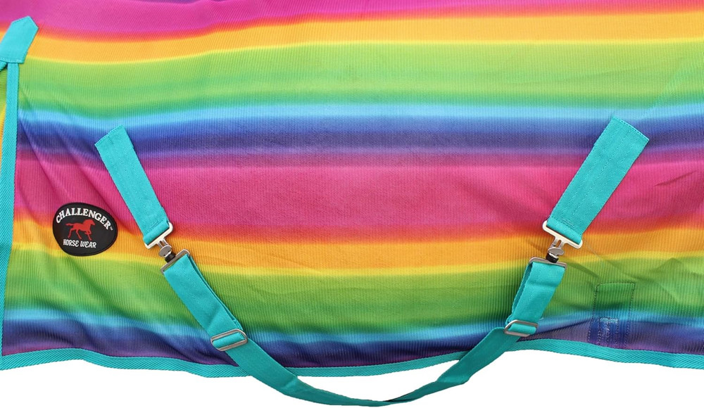 Horse Summer Flysheet Spring Airflow Mesh Rainbow7351