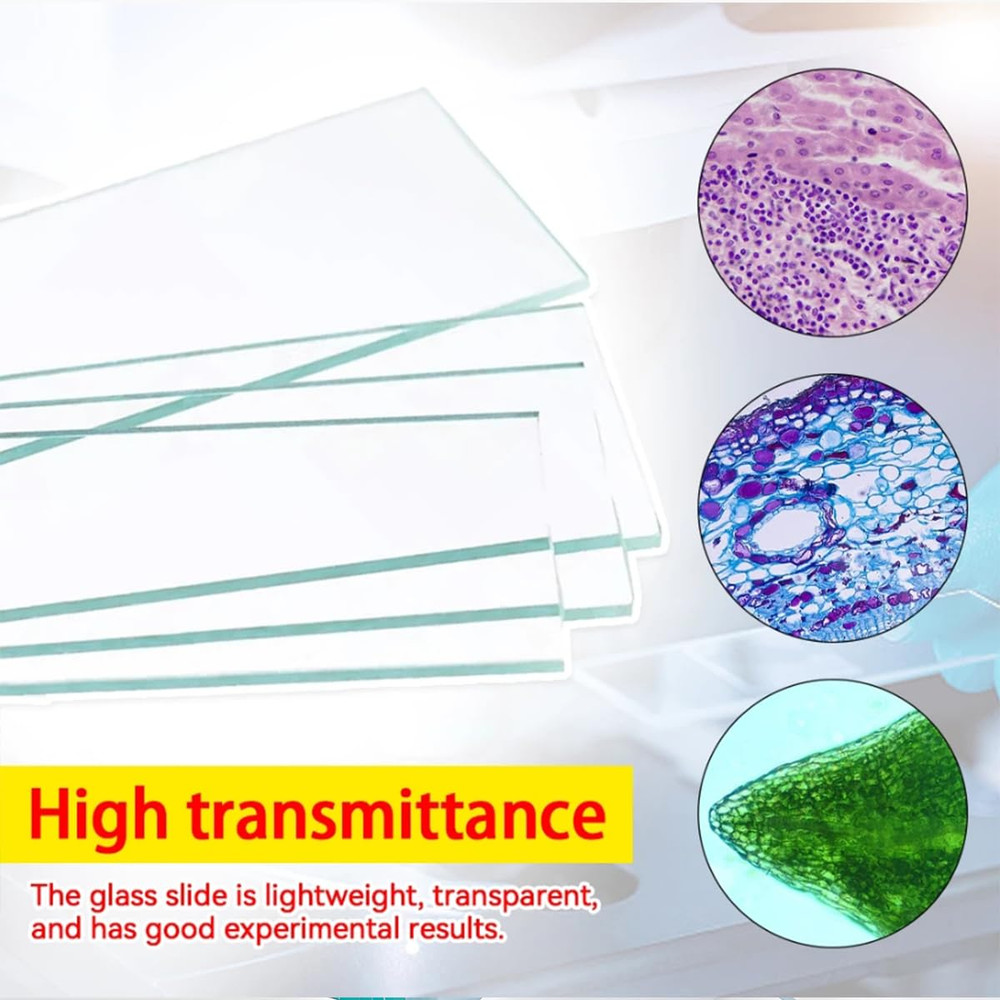 Microscope Slides and Covers – 50 Blank Glass Slides for Microscope