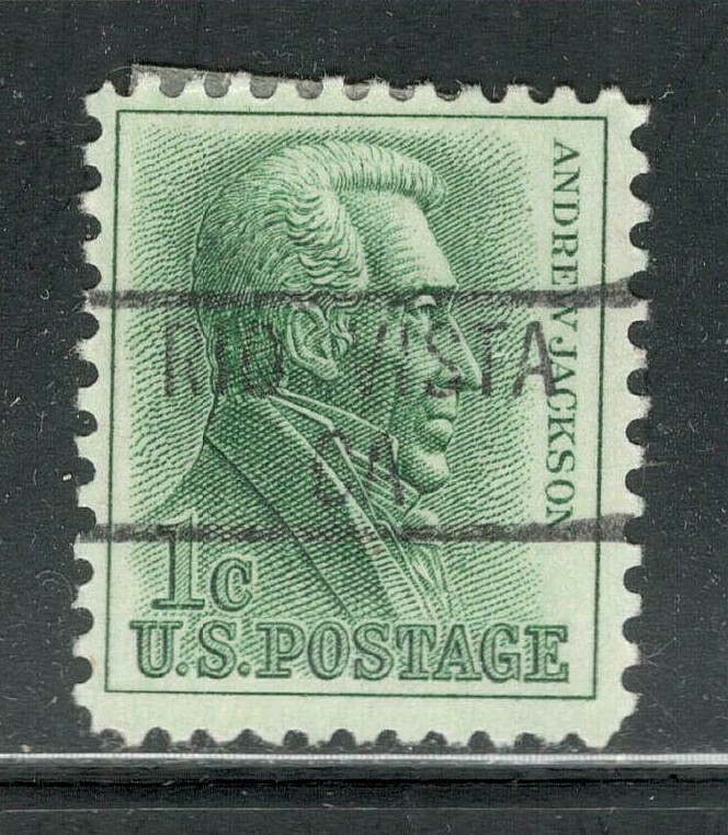 Sc # 1209 ~ 1 cent Andrew Jackson Issue, Precancel, RIO VISTA CA