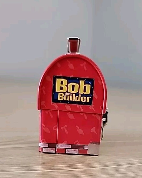 Bob the Builder Tin Mini Lunch Box 2004 Holiday Ornament / Decor 3" EUC