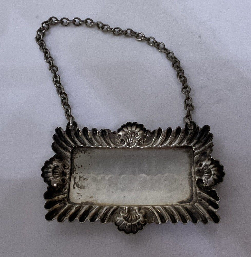 Vintage Silver Plate EPNS DECANTER LABEL Dry Sherry