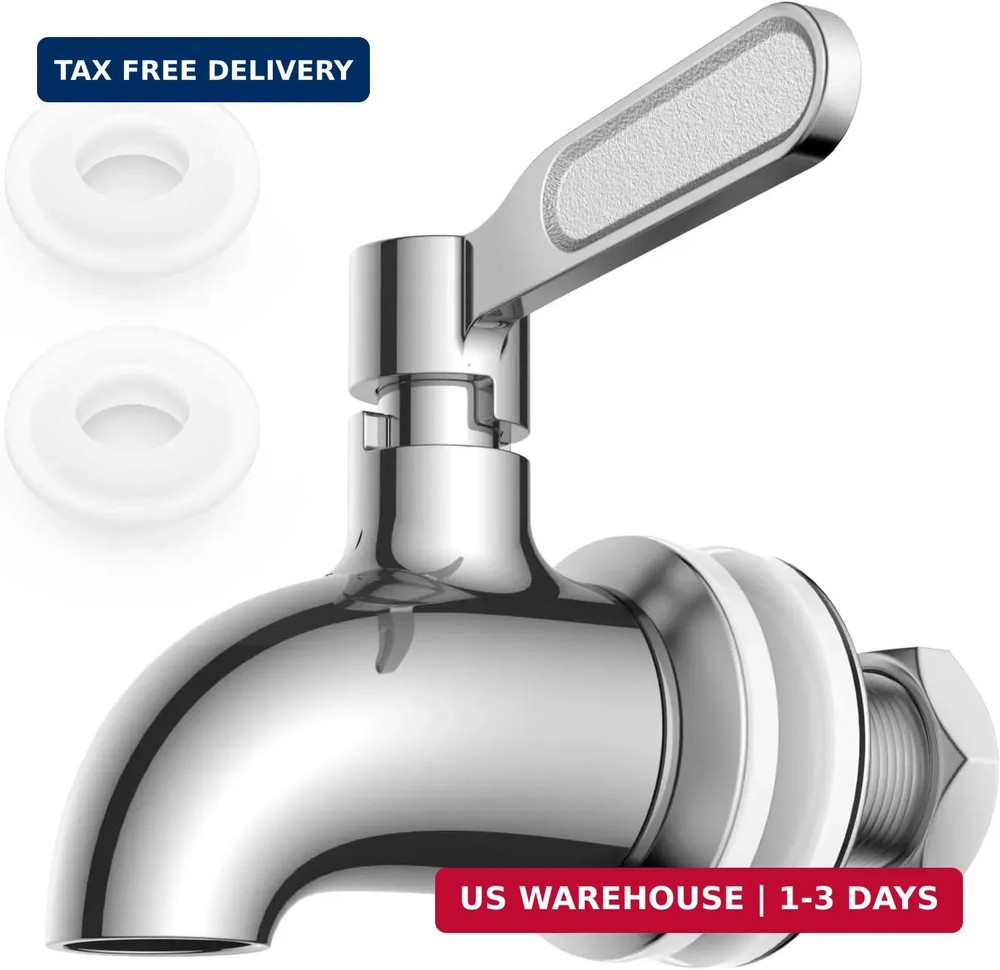 Beverage Dispenser Replacement Spigot, Stainless Steel Water Dispenser Replaceme