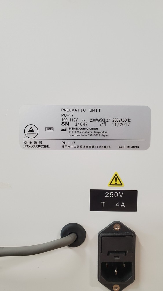 Sysmex PU-17 Pneumatic System Unit 250V