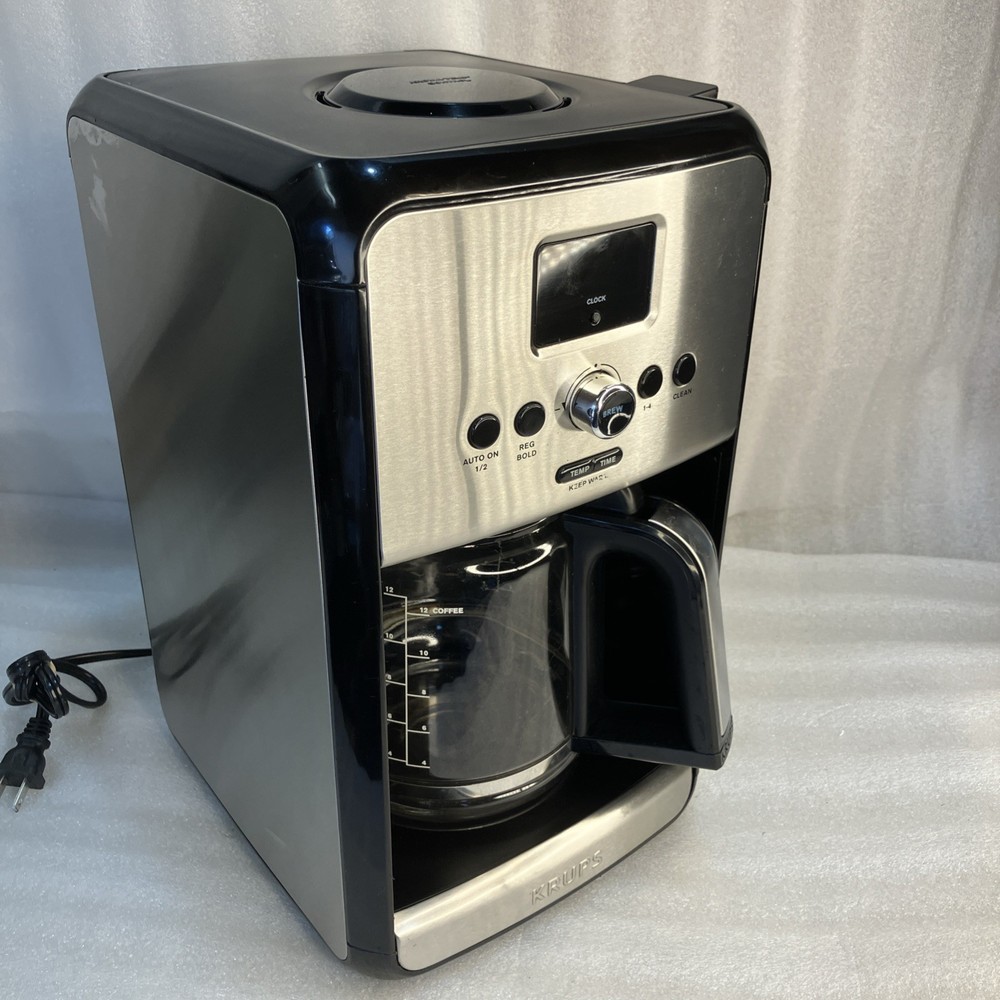 Krups EC314 ThermoBrew Technology 12 Cup Glass Carafe Programmable Coffee Maker