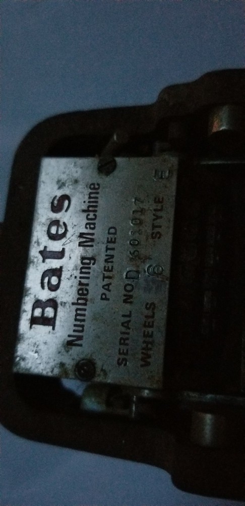 Vintage Bates Numbering Machine 6 Wheel Style E Stamper works