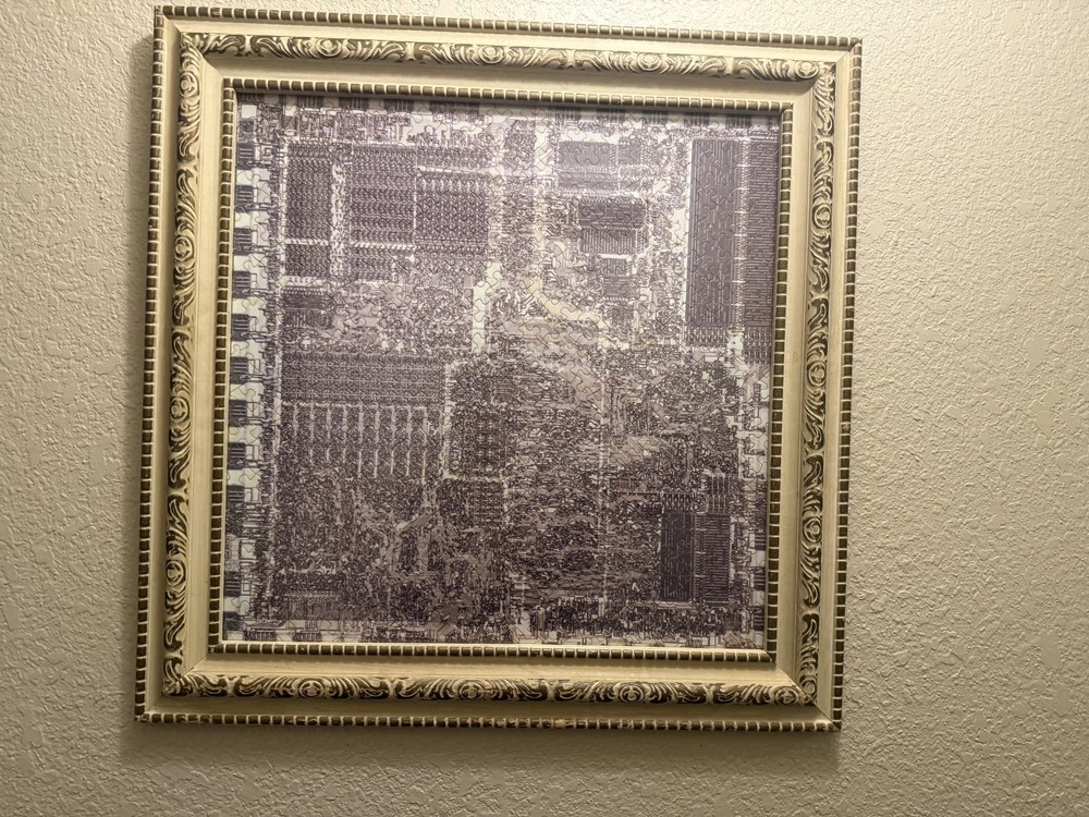 The Intel 8086 Framed Puzzle- An 8-bit Microprocessor Wall Art