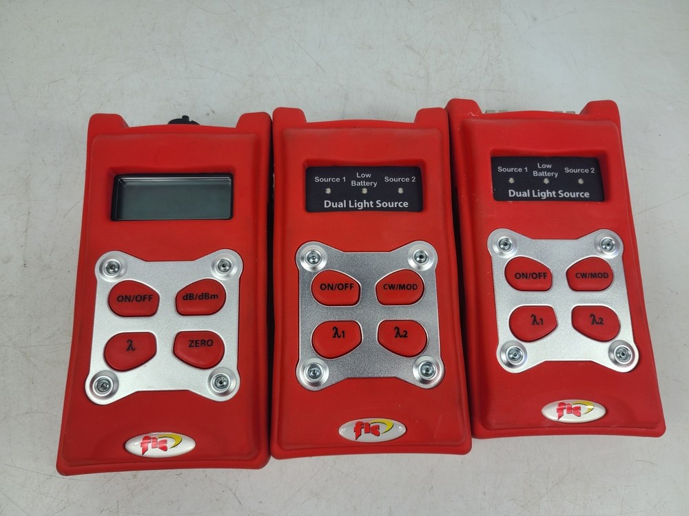 FIS Light Source & Power Meter Kit Of 3 Tools (TESTED)