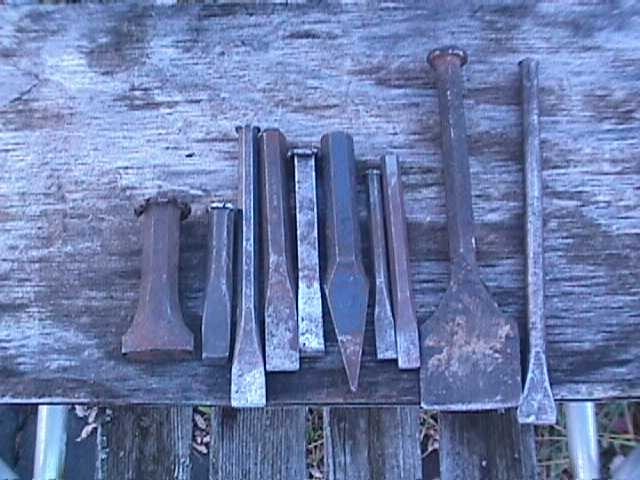 MIXED LOT OLD CHISELS