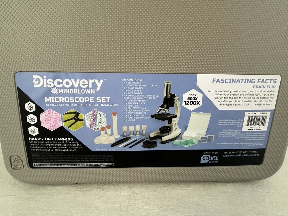 Discovery #Mindblown Microscope Set 48-Piece with Durable Metal Framework