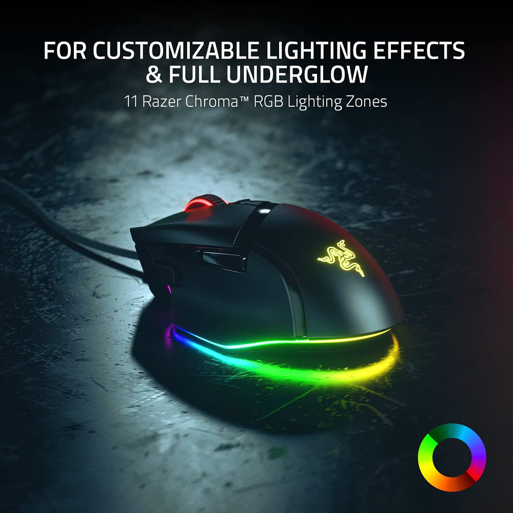 Basilisk V3 Customizable Ergonomic Mouse: Fastest Mouse Switch - Chroma RGB Li