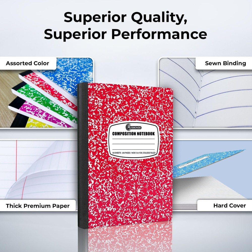 Bulk posit Notebooks Colle Ruled, 200 Pas, 9-3/-1/2,
