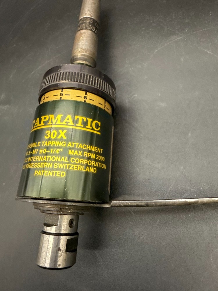 Tapmatic 30X M1.5-M7 0-1/4" Cap Reversible Tapping Head Attachment