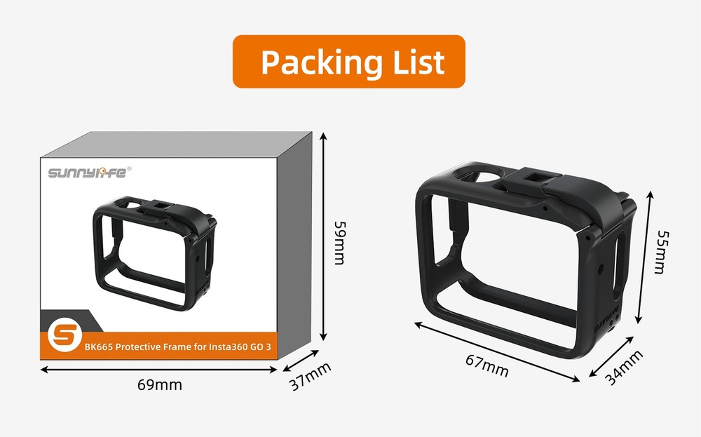 For Insta360 GO 3 Camera Protective Frame Mount Cover Accessories Quick Release