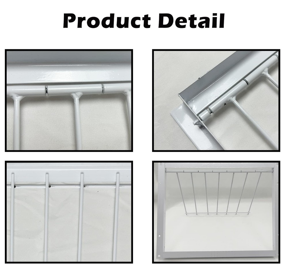 Pigeon Trap Loft Door with Steel Frame, Doors Rust White