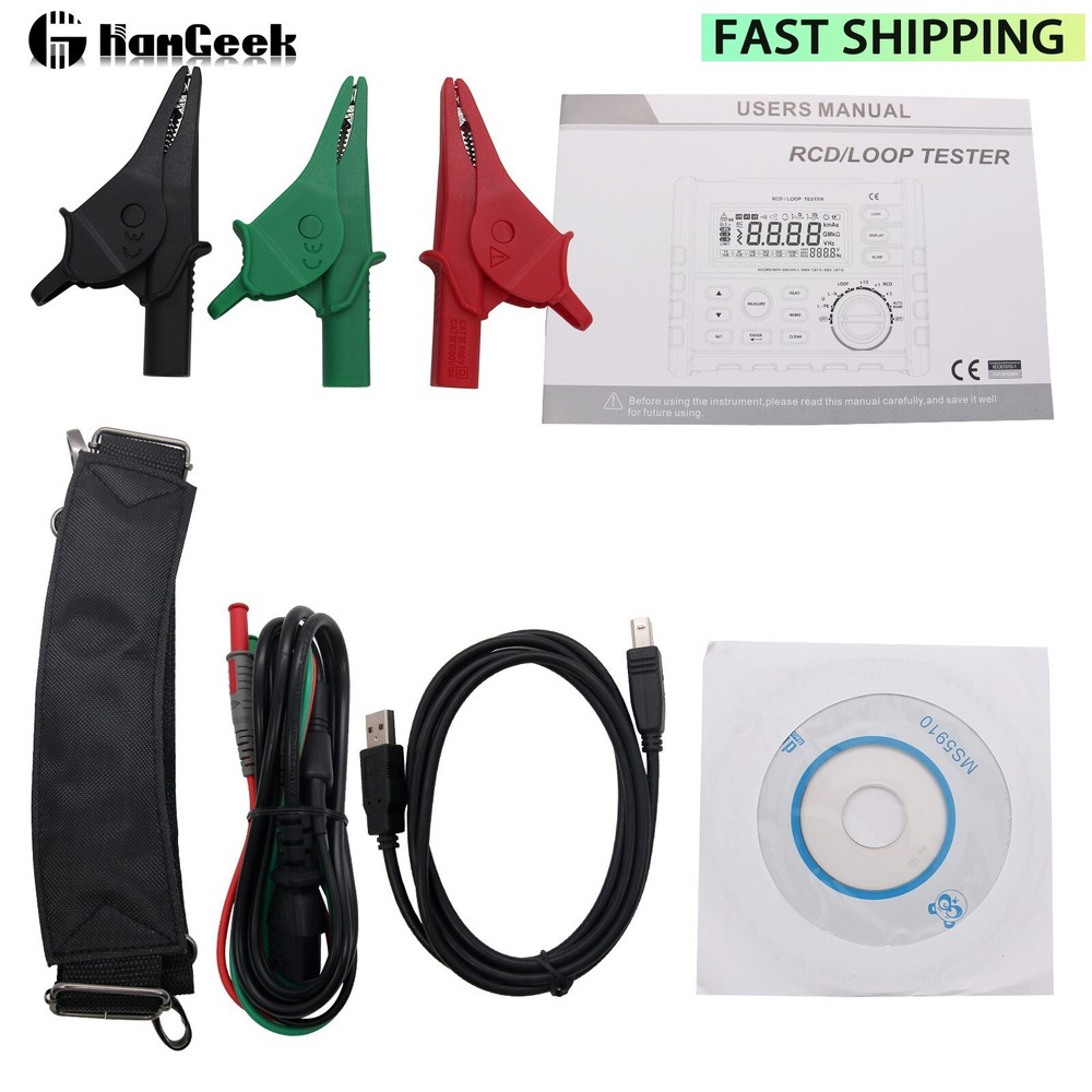 Loop Resistance Tester Digital RCD Tester Multimeter MS5910