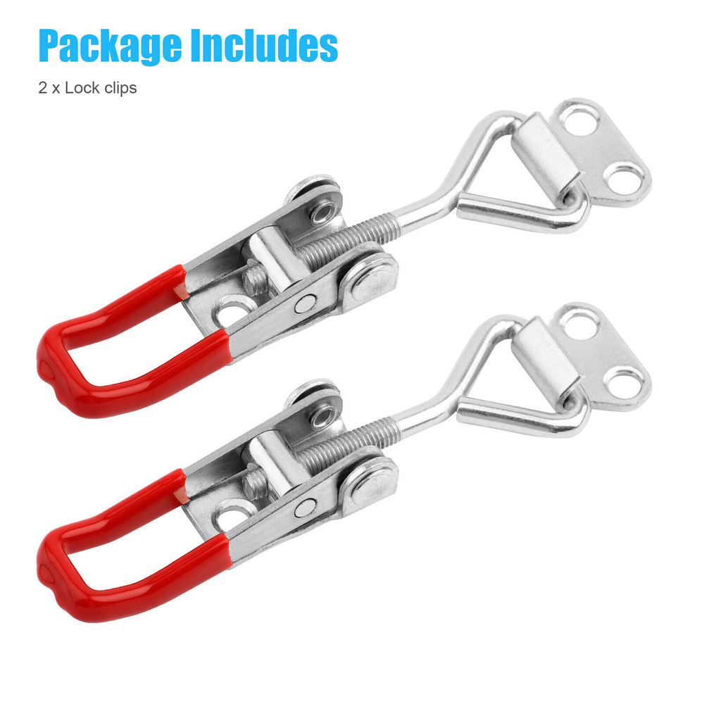 2/4/6Pcs Toggle Lock Clamp Hasp Galvanized Iron Latch Catch Cabinet Boxes Handle