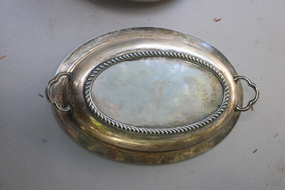Vintage Serving Silverplate Bowl with insert Bowl with Divider