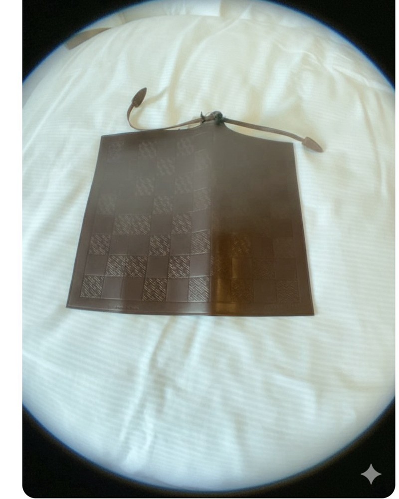 Kenneth Cole Portable Leather Chess Board/ mat, new with tags
