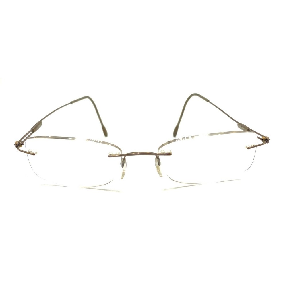 Silhouette Titanium Copper Bronze Rimless Eyeglasses Frames Austria Designer