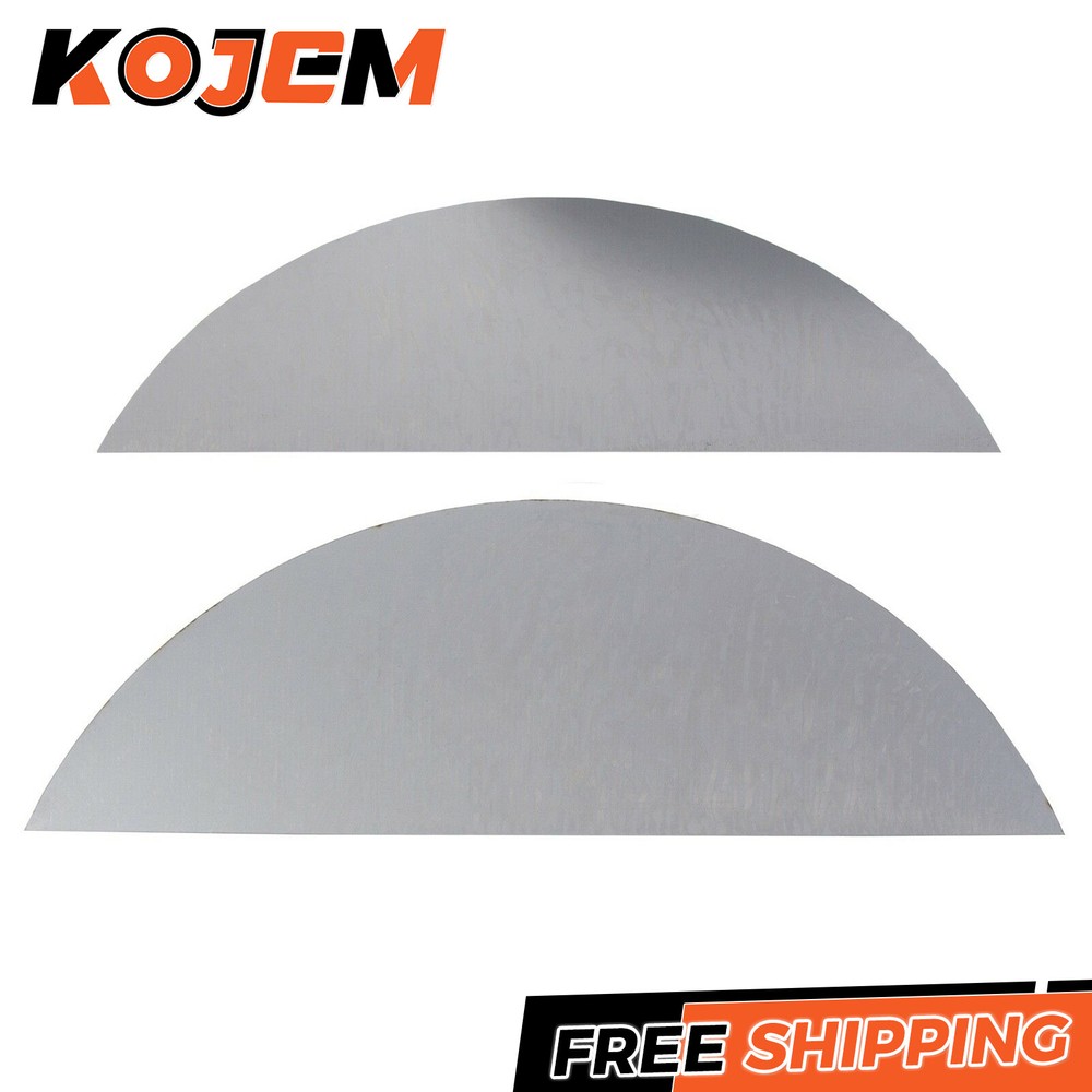 Pair of Steel Round Single Axle Trailer Fenders & Backs For 14" 15'' 16" Wheel