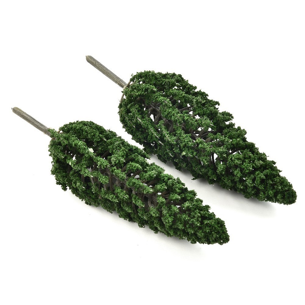 10pcs Model Pine Trees 15cm Deep Green Pines For Scale Model Railroad Layout New