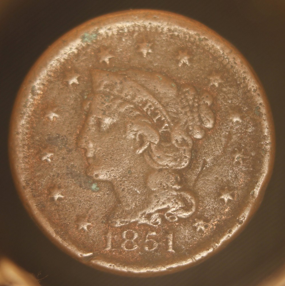1851 Large Cent, Normal Date