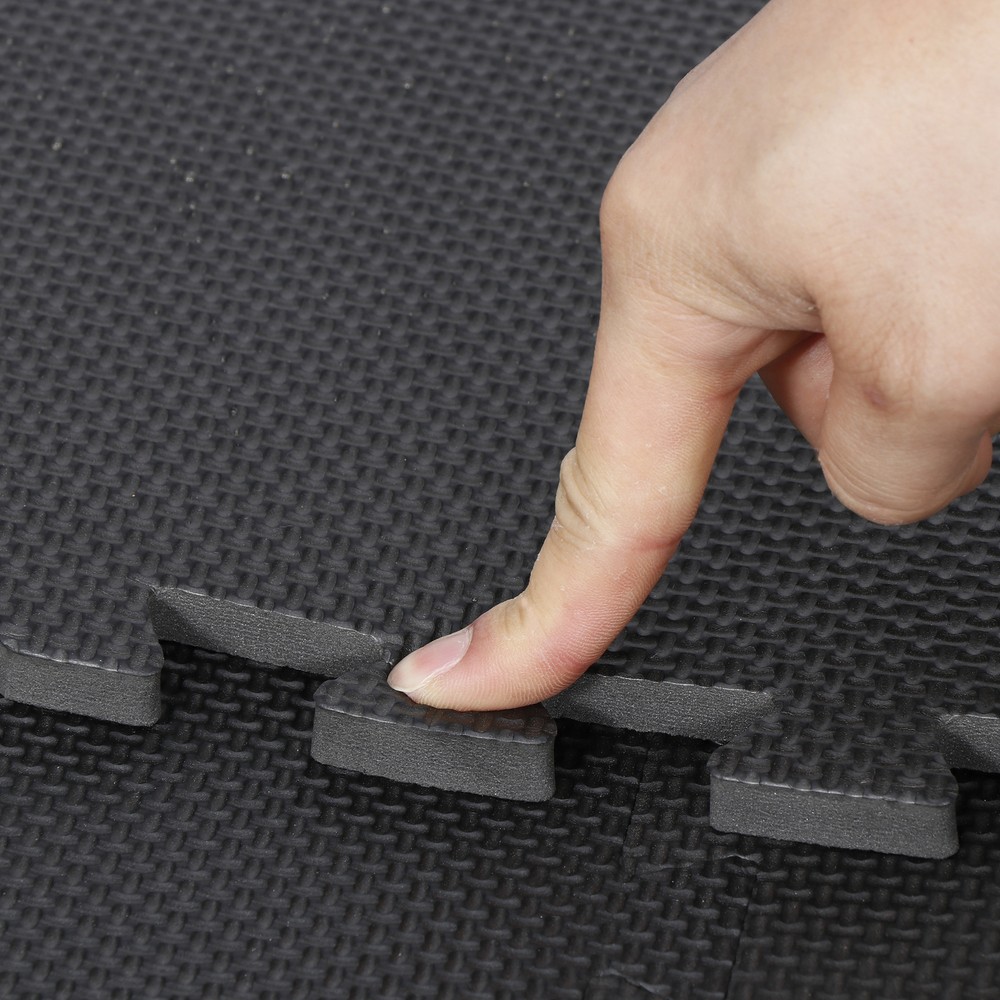 12 Pieces 24 x 24" Puzzle Exercise Floor Mat with EVA Training Interlocking Tile