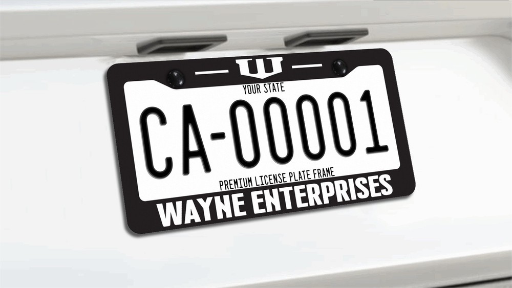 Wayne Enterprises Black License Plate Frame Batman fans
