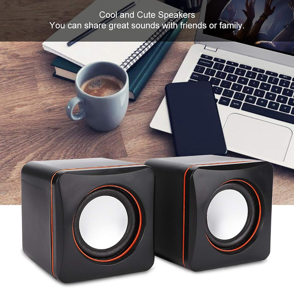 Computer Speakers for Desktop PC, Laptop, USB Powered External Stereo Speaker, V
