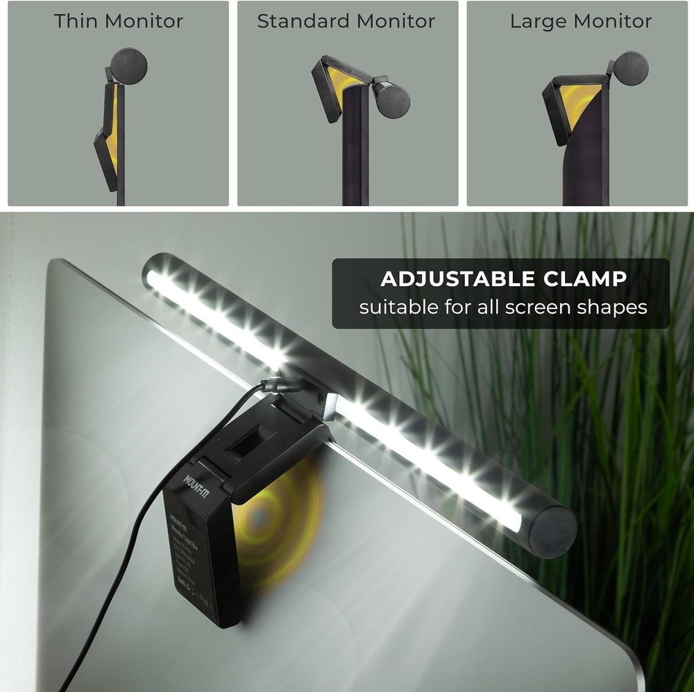 Monitor Light Bar, USB-Powered LED Lamp w/ Stepless Dimming & Adjustable ** BNIB