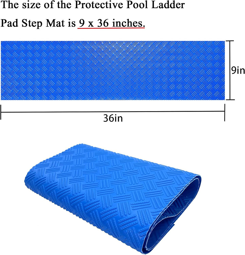 SKARUMMER Swimming Pool Ladder Mat - Protective Pool Ladder Pad Step Mat