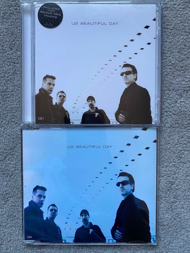 U2 Beautiful Day UK  2 CD Singles Set Mint