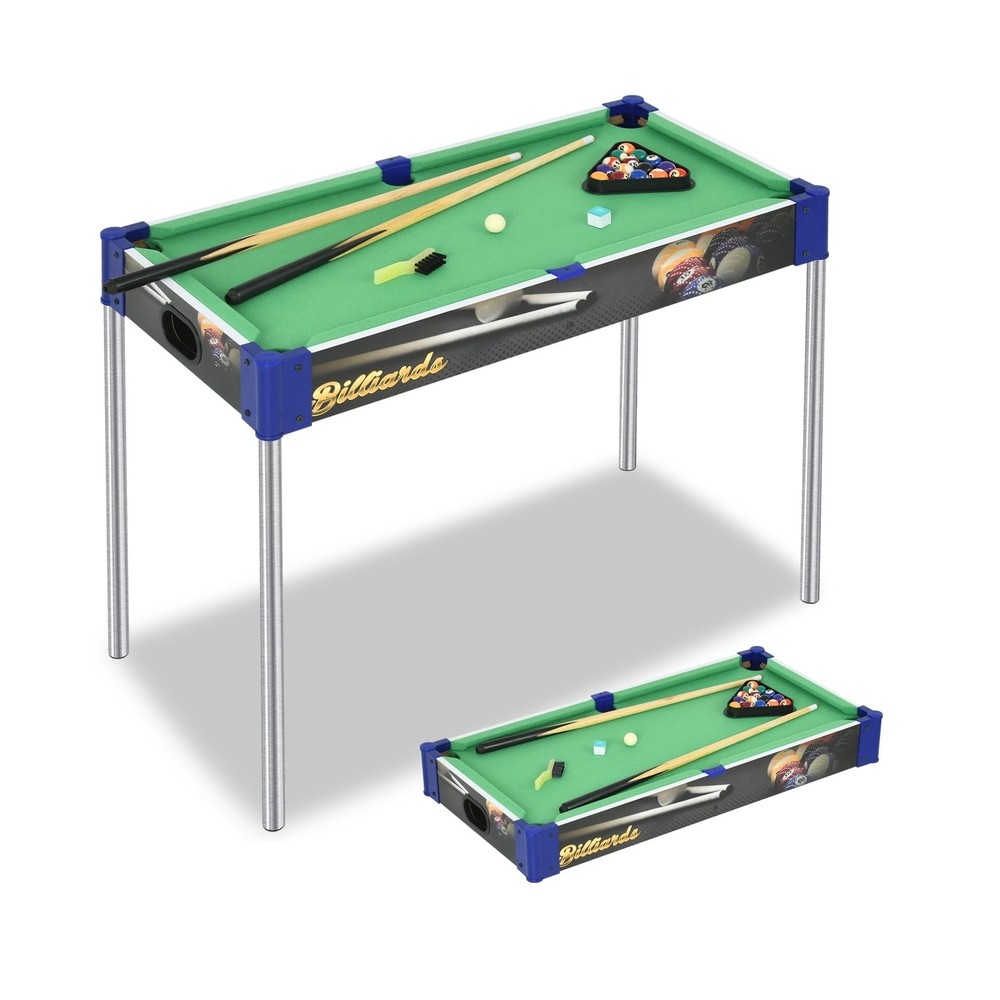 32” Mini Pool Table, Removable Portable Billiards Table for Kids Adults, C