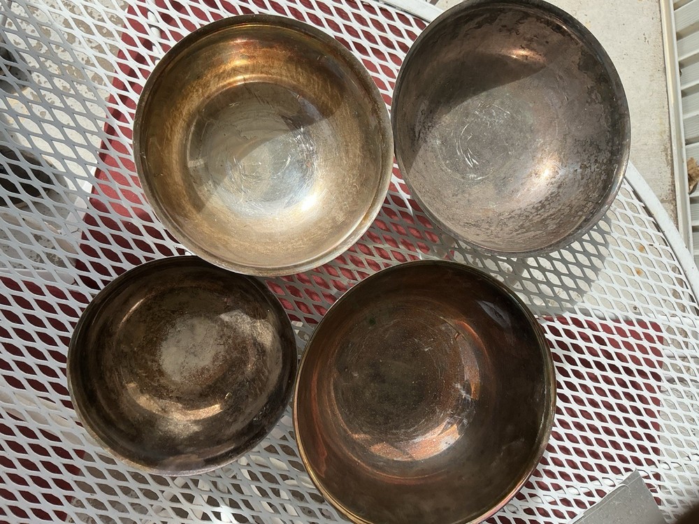 Set Of 4 Silver Bowls