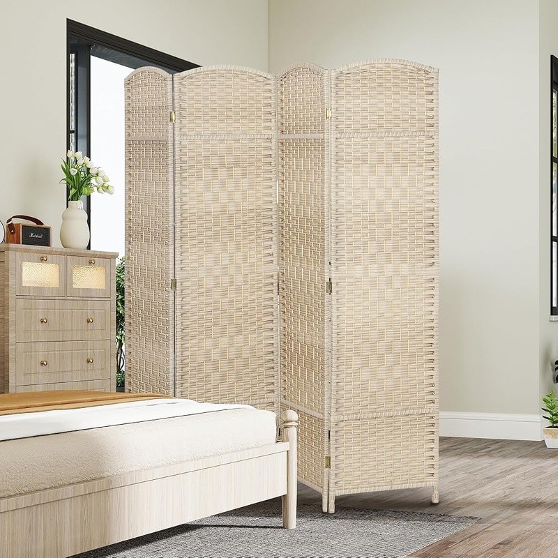 Room Divider Privacy Screen Foldable Lightweight Tear Proof Portable PP Panels