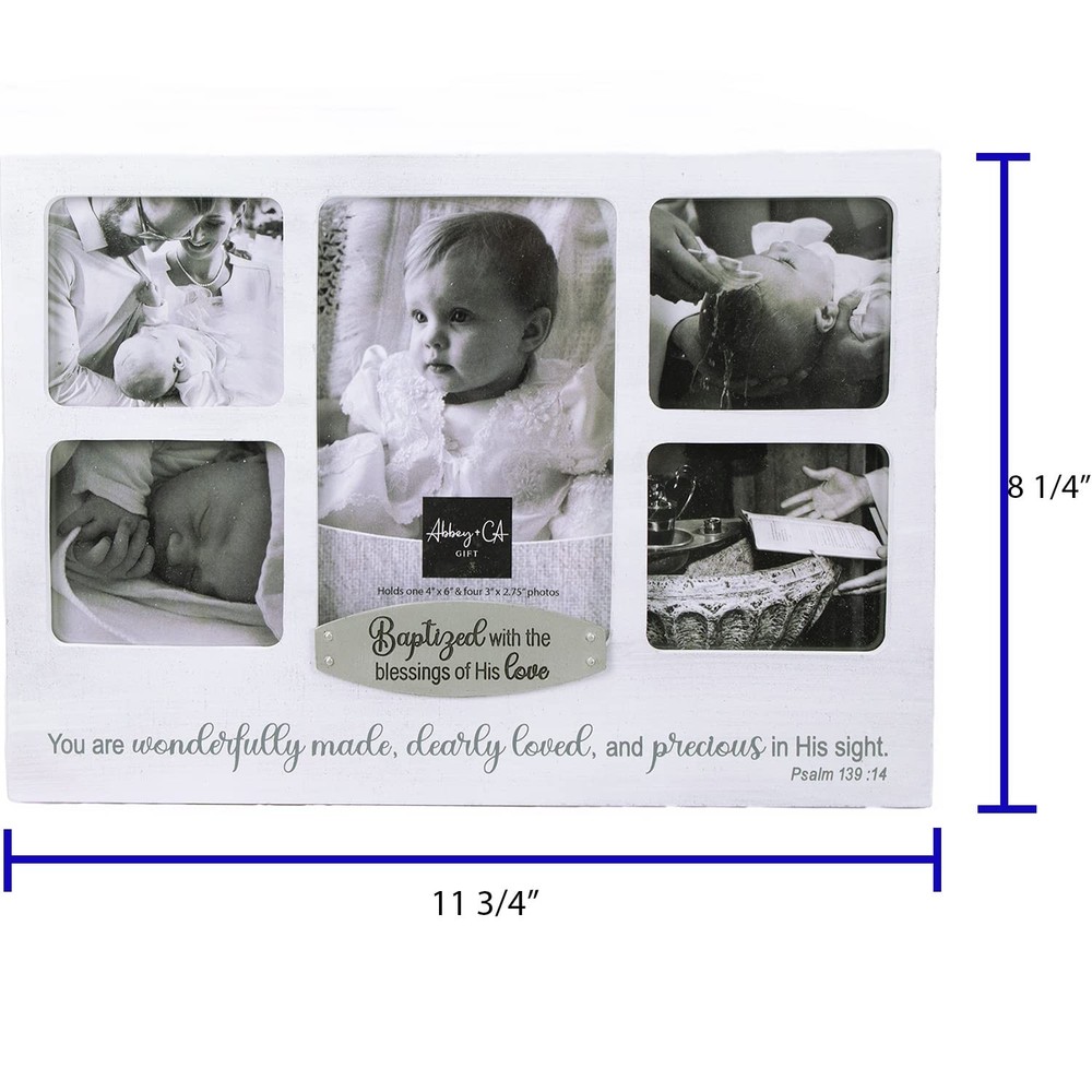 Abbey & CA Gift Baptism Collage Frame W/Easel & Hanger