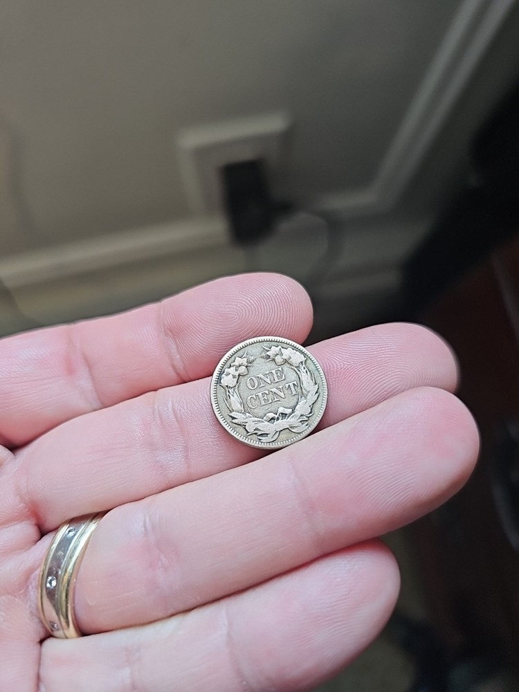 1857 Flying Eagle Cent - Rich Front & Back, Vf Details