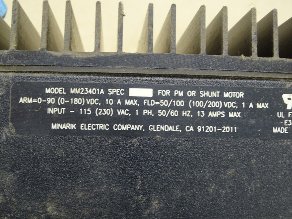 Minarik Motor Master 20000 Series DC Motor Controller 115V Input, MM23401A