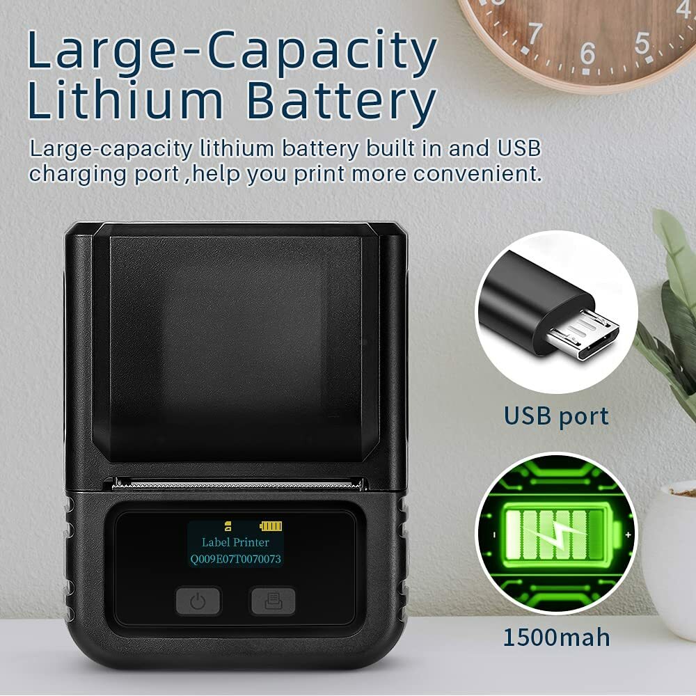 Phomemo M120 Portable Mini Thermal Label Maker Bluetooth Mobile Printer Wireless