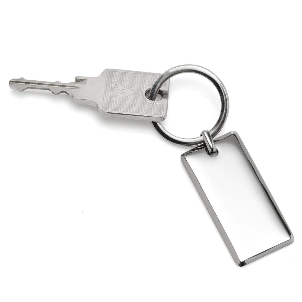 Rectangle Engravable Stainless Steel Key Chain