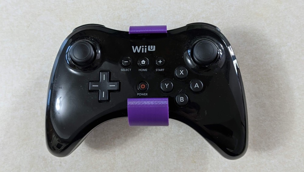 (Black) Wall Mount Holder for Nintendo Wii U Pro Controller