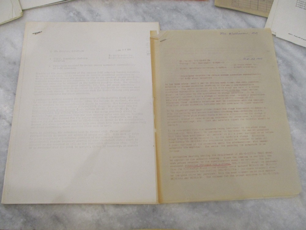 1960s NASA MSFC/BOEING APOLLO/SATURN V ACTUATOR TESTING REPORTS INTERNAL NOTES++