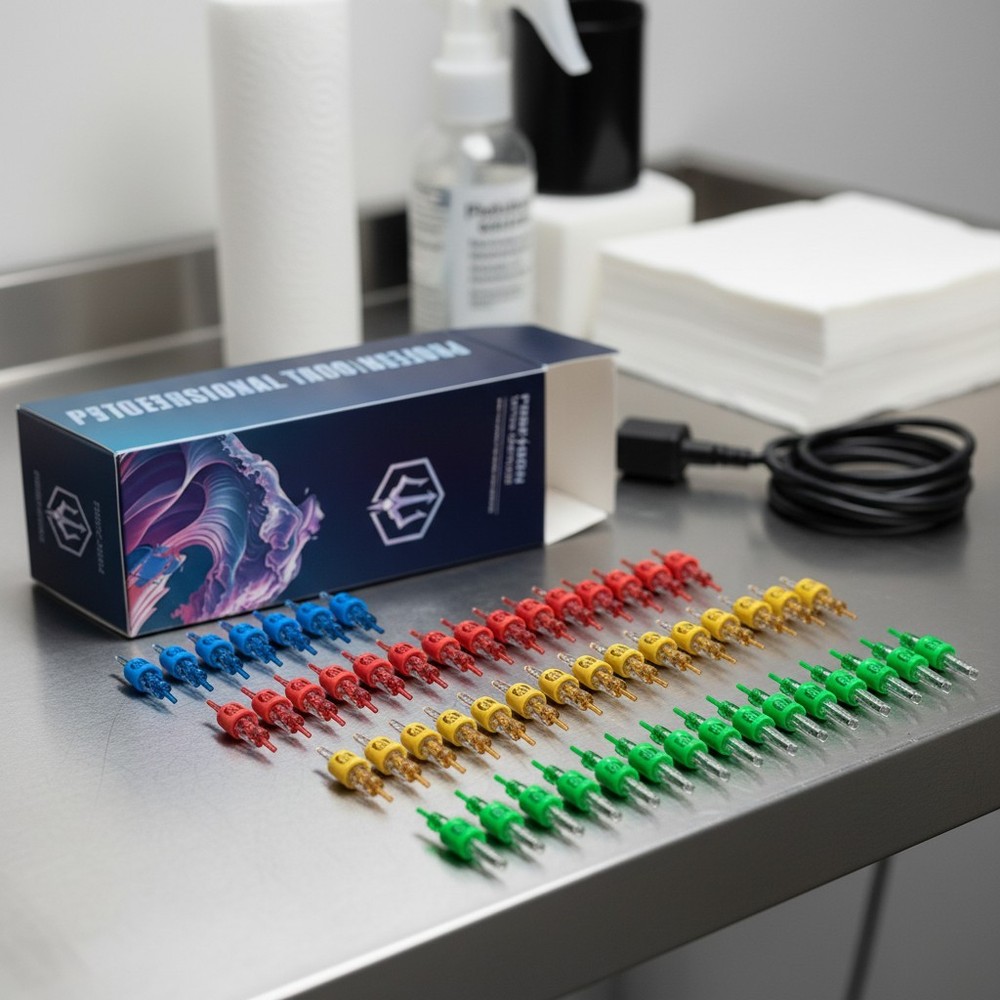 50-Piece Assorted Tattoo Cartridge Needles Set