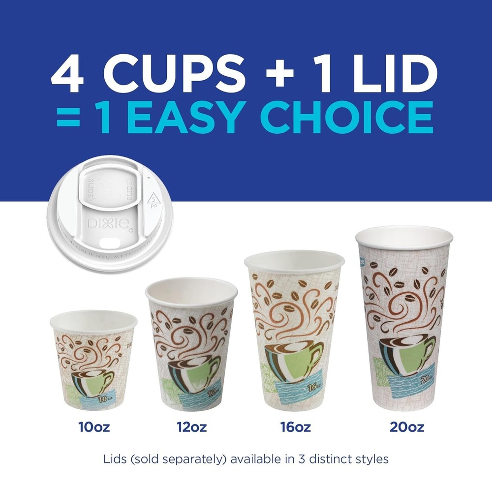 Dixie PerfecTouch Paper Cups - Coffee Haze, 20 Sleeves