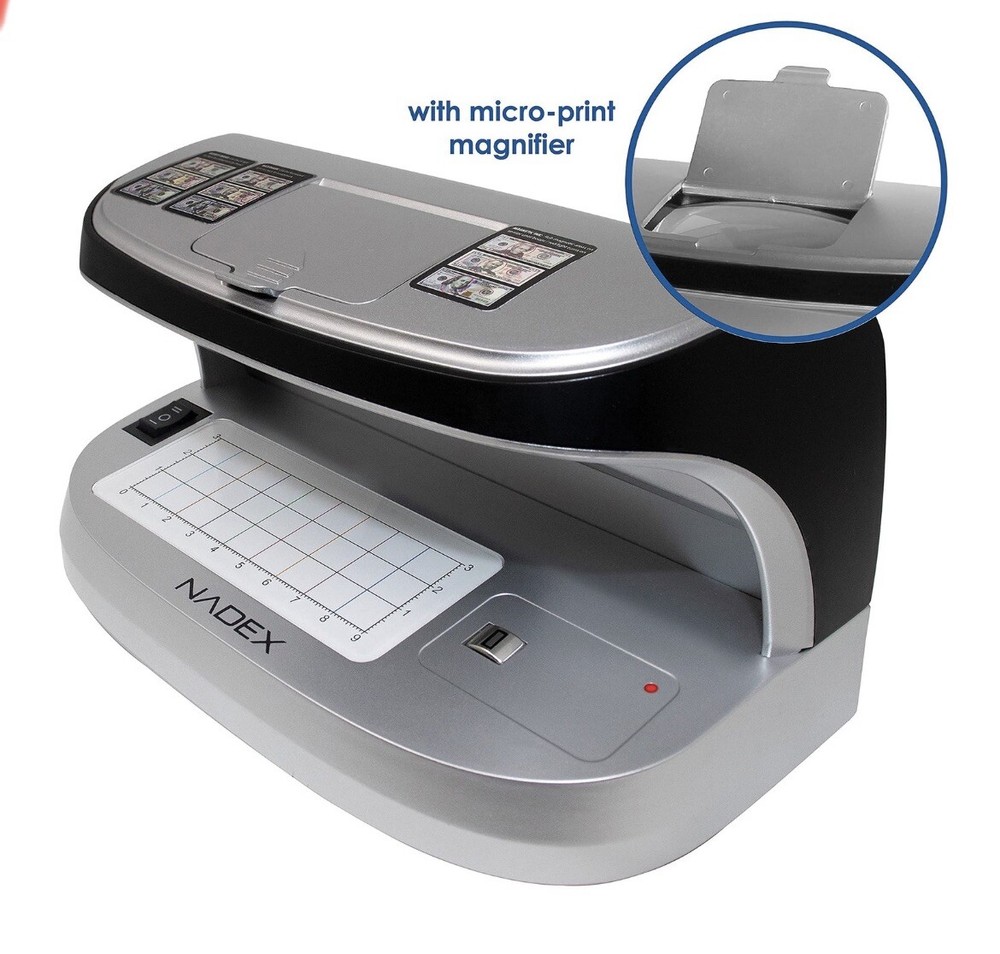 NADEX V27 UV Counterfeit Detector, Microprint Magnifier, Rechargeable