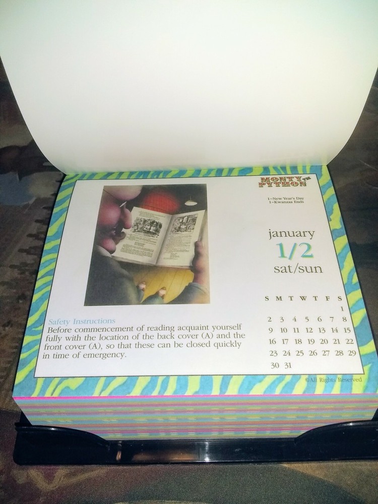 Monty Python 2005 Day At A Time Desk Calendar